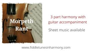 Morpeth Rant 3 part harmony arrangement fiddle and guitar Sheet music available [upl. by Erlene]