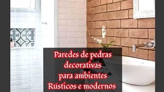 Parede de pedras decorativas para ambientes rústicos e modernos Vamos Decorar [upl. by Supmart]