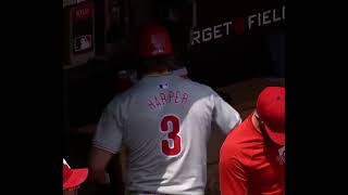 Frustrated Bryce Harper slams  breaks bat after strike out against twins [upl. by Dyun]