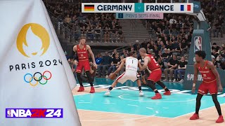 Germany vs France  Olympics 2024 Basketball  Semifinal  NBA 2K24 [upl. by Yrrot892]