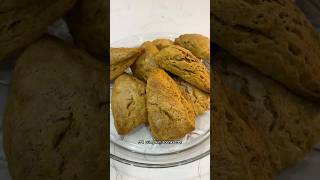 BUTTERY PUMPKIN SPICE SCONES🎃🥮 recipeeasy pumpkin spice fall fyp baking shorts [upl. by Orten]