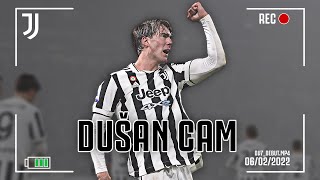 DUŠAN CAM 📹  All Eyes on Dušan Vlahovićs Debut and first Juventus Goal  Juventus [upl. by Ardnalahs]