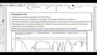 Introducción Infrarrojo para Ácidos Carboxílicos ejemplo [upl. by Glasgo]