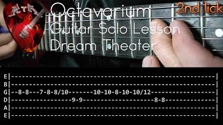 Octavarium Guitar Solo Lesson  Dream Theater with tabs [upl. by Grunberg383]