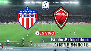 JUNIOR VS PATRIOTAS En Vivo Hoy 🔴 Liga Betplay 2024 Fecha 13 Partido en vivo [upl. by Asenab167]