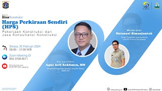 Webinar Harga Perkiraan Sendiri HPS Pekerjaan Konstruksi dan Jasa Konsultansi Konstruksi [upl. by Farhsa986]