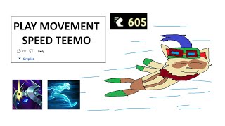 TEEMO WITH THE NEW COSMIC DRIVE GIVES HIM SPEED TO RUN AROUND STRATEGY [upl. by Nilats]