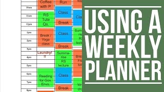 Using a Weekly Planner [upl. by Vernita]