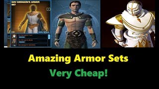 SWTOR Top 10 Armor Sets For Under 1 Million Credits 2017 [upl. by Elohcan792]