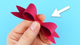 Come realizzare un fiocco di carta facilissimo  Lavoretti con la carta  Papercraft [upl. by Erreip]