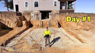 Restoring A 7000 Mansion Building The Movie Theatre Foundation Pt 1 [upl. by Stranger]