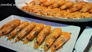 LANGOSTINOS O GAMBONES AL HORNO RECETA PARA NAVIDAD [upl. by Tasha32]