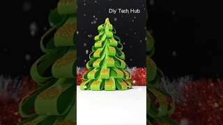 Easy DIY Christmas tree craft 🎄christmas christmasdecoration crafts [upl. by Litnahs]