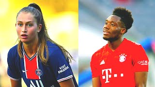 ALPHONSO DAVIES girlfriend  JORDYN HUITEMA  is a FOOTBALL MONSTER She plays for PSG Skills goals [upl. by Lainad872]