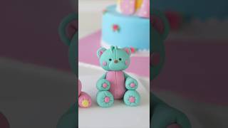 Fondant Teddy Bear Cake Topper🧸 birthdaycakeideas teddybearcake caketopper fondantcake kidscake [upl. by Dragelin]