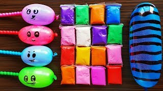 Making Slime With Funny Balloons And Clay Blocks [upl. by Alram]