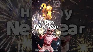 Happy New Year 2024 GIF Video for WhatsApp Status with Sound shorts happynewyear 2024 [upl. by Atinal]