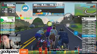 Zwift Community Racing Festival  Team Italy  Seaside Sprint Today 0410 4 Laps 28 km [upl. by Ellenoj]