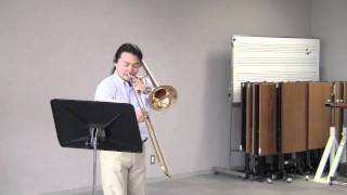 J Rochut  Melodious Etudes for Trombone  No1 [upl. by Aliemaj402]