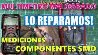 ✅ Como REPARAR un MULTIMETRO DIGITAL  MEJORES PRACTICAS en la MEDICION TECNICA de COMPONENTES SMD [upl. by Enitsuga]