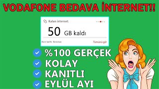 Vodafone Bedava İnternet  100 Bedava 50 GB İNTERNET Geliyor ✅ [upl. by Anawait985]