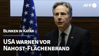 Blinken quotViel zu viele Palästinenser wurden getötetquot  AFP [upl. by Gnort]