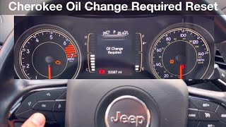 2014  2023 Jeep Cherokee How to reset oil life  Oil change required reset [upl. by Rustice]