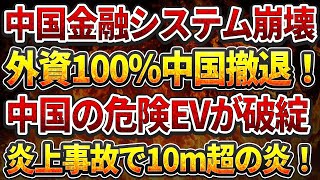 中国金融システム崩壊！外資100撤退！中国のEVが破綻！炎上事故で10m超の炎！ [upl. by Eoj]