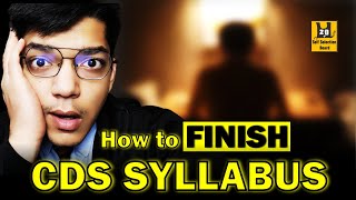 How to Finish CDS 2 2024 Syllabus  CDS Preparation CDS important Topics  Shubham Varshney SSB [upl. by Odrareg]