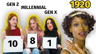 3 Generations of Women Rank 100 YEARS OF WOMENS BEAUTY [upl. by Adnawak]