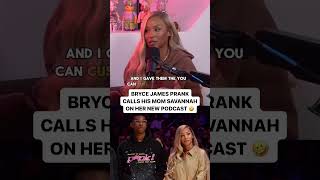 Bryce James prank calls Savannah on her podcast 😂 [upl. by Anilasor]