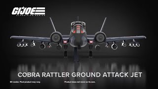 REVEALED GI JOE CLASSIFIED SERIES COBRA RATTLER GROUND ATTACK JET HASLAB [upl. by Terrilyn249]