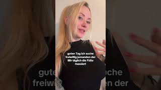 Hallo ich suche freiwillig jemanden der mir meine Füße massieren muss 😂￼ asmr funny cringe [upl. by Volny460]