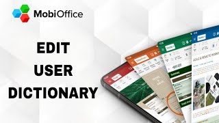 How To Edit User Dictionary On MobiOffice App [upl. by Magulac]