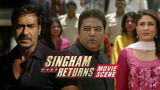 Singham In A Solid Action Fight  Singham Returns  Movie Scene [upl. by Yelrebma252]