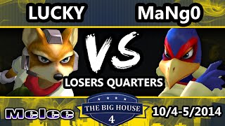 The Big House 4  Mango Falco Vs Lucky Fox  Losers Quarters  SSBM [upl. by Auhso883]