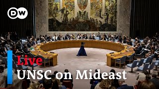 Live UN Security Council discusses Middle East Palestinian UN membership bid  DW News [upl. by Spracklen]