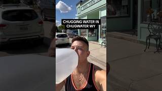 Chugging water in Chugwater Wyoming wyoming water chug chugwater [upl. by Arikehs]