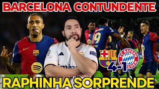 RAPHINHA HAT TRICK Barcelona 41 Bayern contundente triunfo [upl. by Mcgurn]