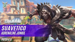 239K DAMAGE SUAVETICO KOGA PALADINS COMPETITIVE MASTER ADRENALINE JUNKIE [upl. by Olraced]