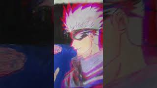 Saturo gojo sketch by pencil colours gojo jjk anime art sketch drawing ok viralvideo shorts [upl. by Bowman399]