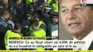 Basescu despre protestele politistilor [upl. by Gnouv250]