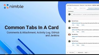 Common Tabs of a Card  Comments amp Attachments Activity Log Github and Jenkins  Part 2 [upl. by Rimahs]