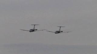 Formation of two VC10s on their final flight [upl. by Einnoj356]