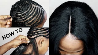 HOW TO DO Full Sew In WEAVE No Leave Out Tutorial Video For BEGINNERS [upl. by Rabelais]