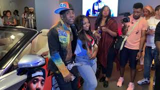 Breaking News yfn lucci and reginae carter share a cute kiss by his 650 Benz theyre back [upl. by Stevie]