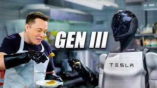 Hallucinant Optimus gen III  Elon musk nous dévoile enfin son robot humain elonmusk robot [upl. by Nylqcaj]