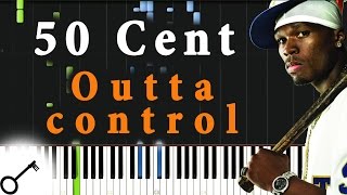 50 Cent  Outta control Piano Tutorial Synthesia  passkeypiano [upl. by Oettam984]