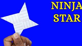 Paper Ninja Star  How to make a origami paper Ninja star weapons 179 [upl. by Cohla675]