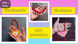 DIY  fabric jewellery making  jewellery making at home diy craft jewellery handmade youtube [upl. by Nylacaj498]